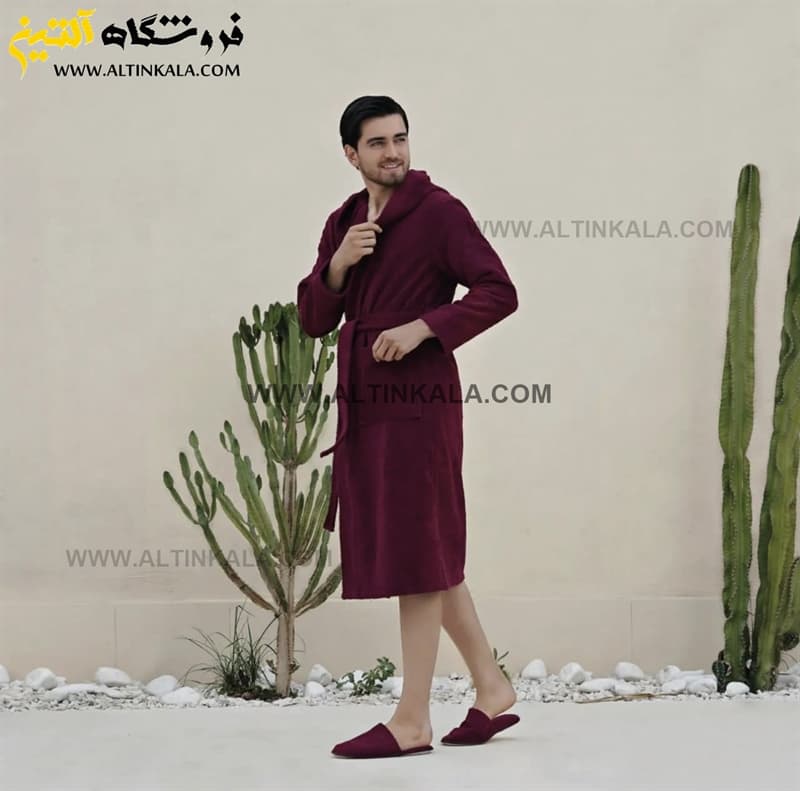 حوله تنپوش بامبو برند رزیتکس زرشکی سایز 125 — تصویر ۲