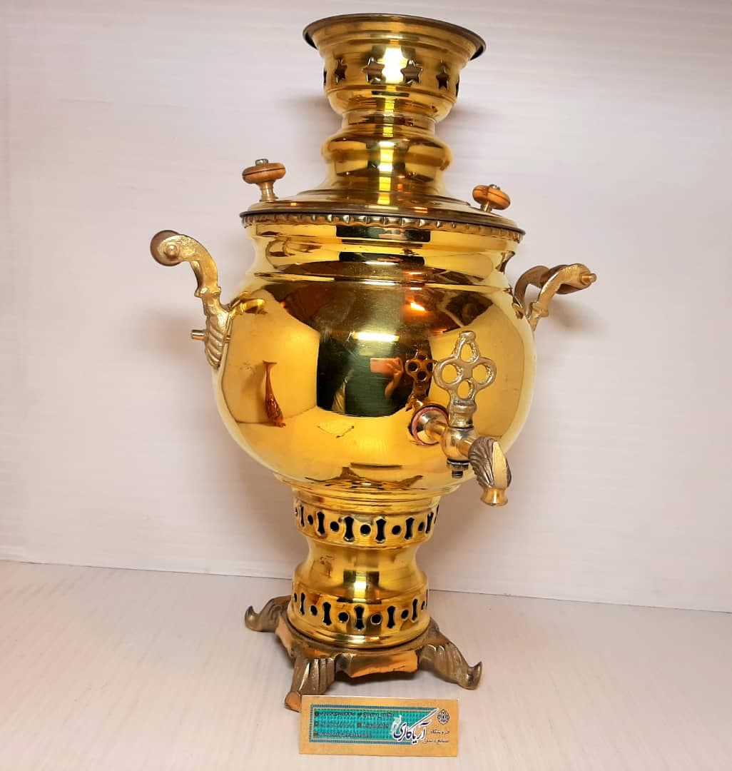 سماور برنجی 4 ساده