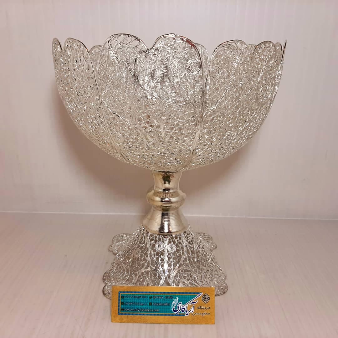کاسه پایه دار ملیله 20سانتیمتر