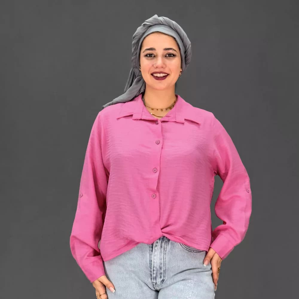 شومیز دخترانه جلو گره کد 30086 — تصویر ۸