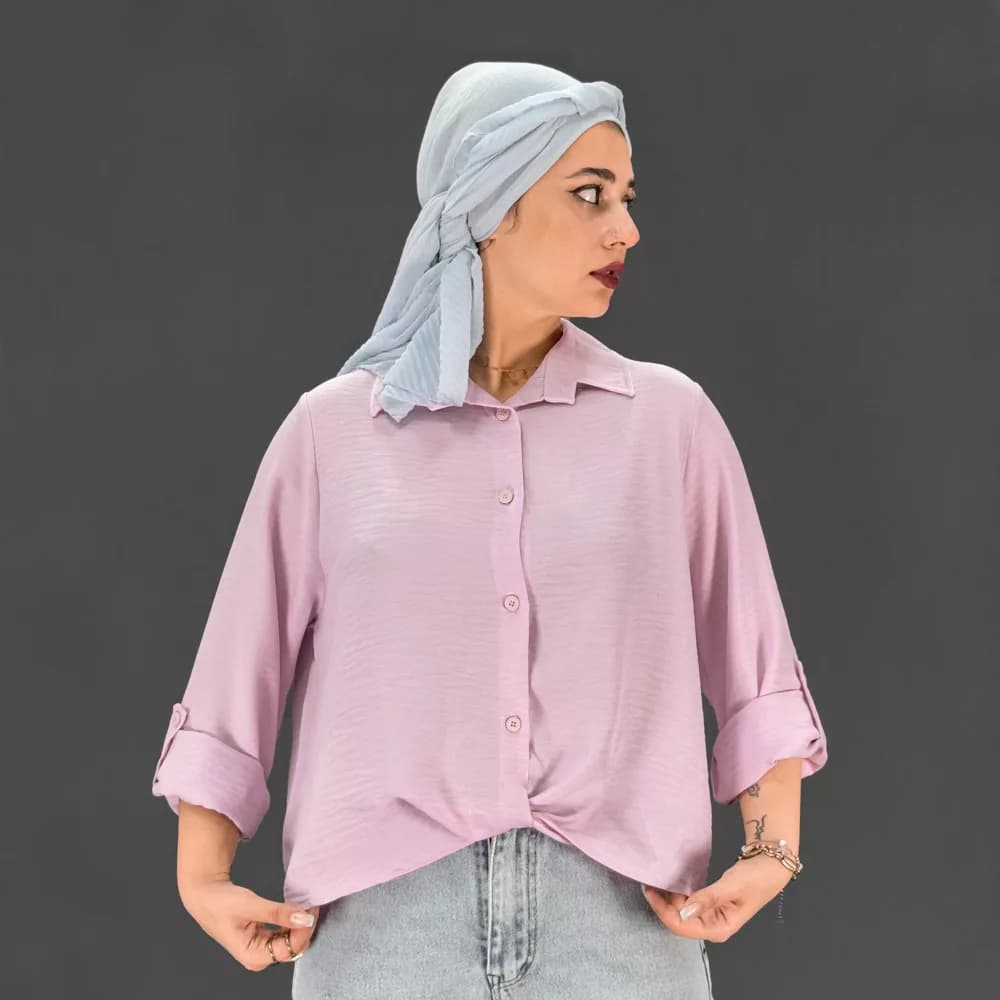شومیز دخترانه جلو گره کد 30086 — تصویر ۵