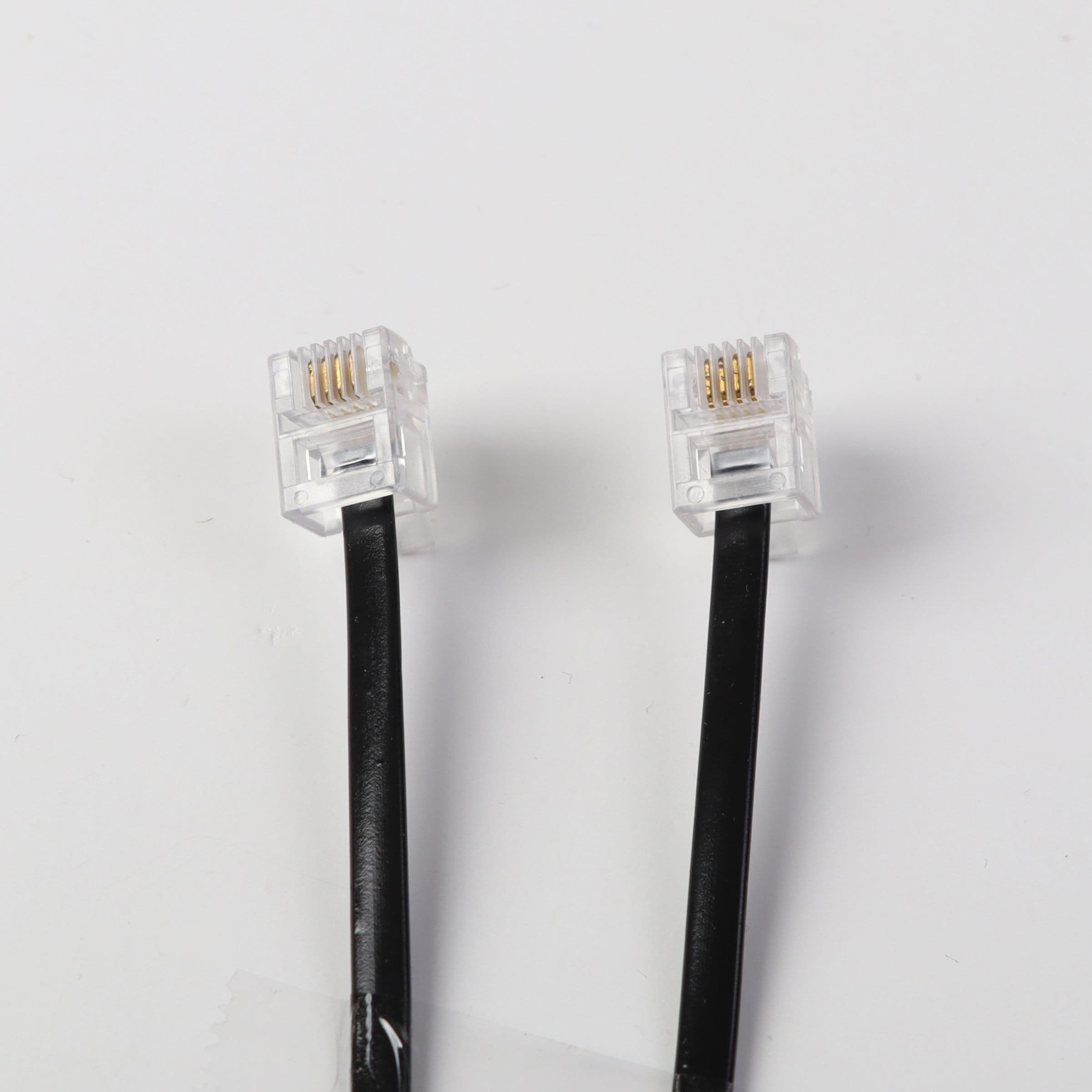 سیم تلفن دو سر سوکت مدل RJ11 طول 1 متر بسته 14 عددی — تصویر ۵