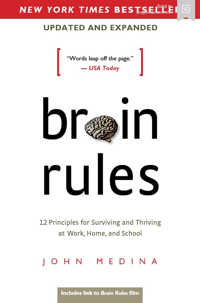 کتاب Brain Rules, Updated (قوانین مغز – ویرایش جدید) نسخه انگلیسی PDF | جان مدینا