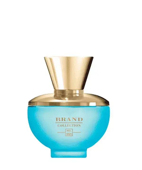 عطر ادکلن زنانه ورساچه پور فم دیلان تورکویز برند کالکشن کد 351 (Brand Collrction Versace Pour Femme Dylan Turquoise) حجم 25 میل