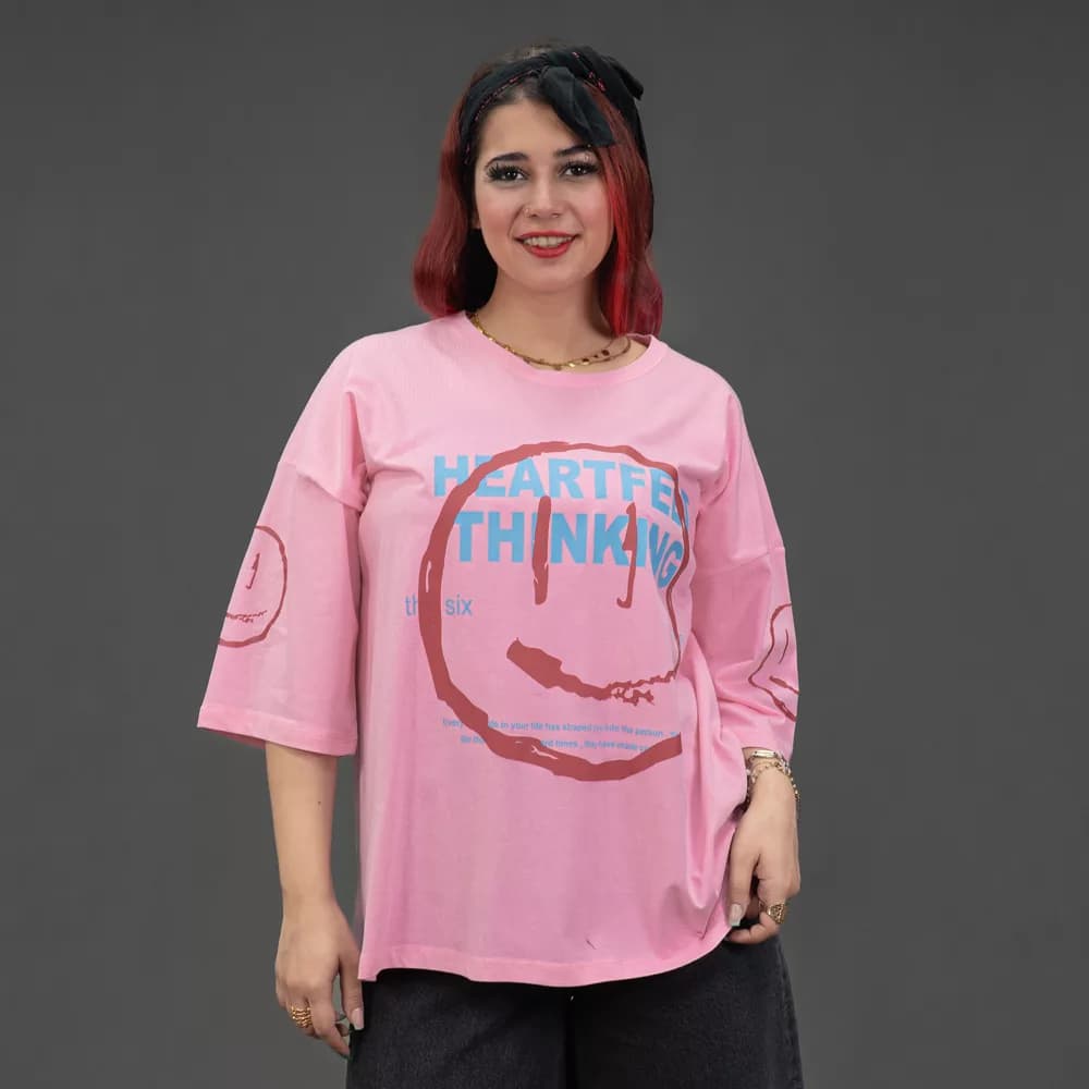 تیشرت باکسی دخترانه کد 30074