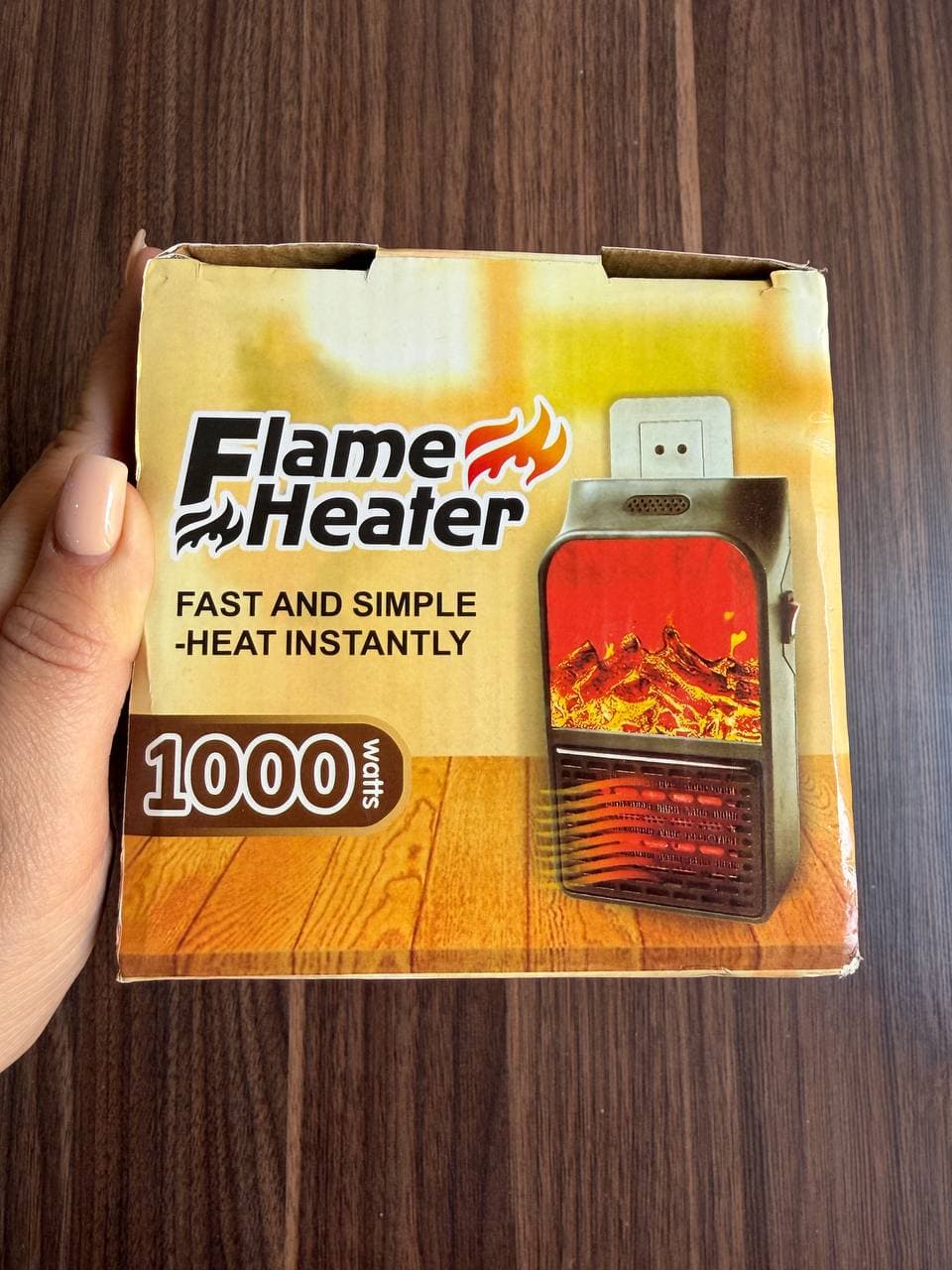 هیتر برقی پریزی Flame Heater 1000 وات طرح شومینه با ریموت کنترل — تصویر ۷