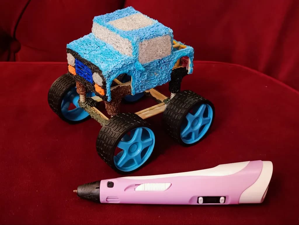 قلم طراحی سه بعدی 3D PEN-2 اورجینال | نمایشگر دار با تنظیم سرعت و فیلامنت PLA و ABS — تصویر ۴