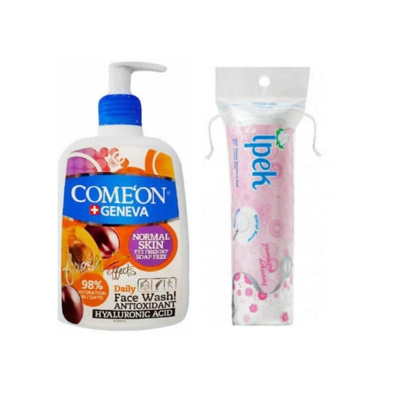 ژل شستشو صورت کامان مدل Normal Skin حجم 500 میلی لیتر به همراه پد پاک کننده آرایش ایپک بسته 70 عددی — تصویر ۲