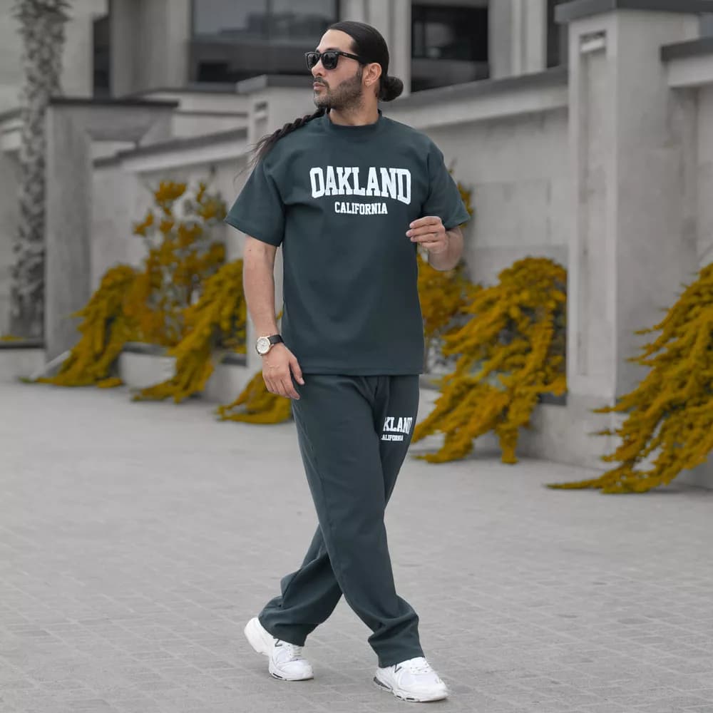 ست تیشرت و شلوار مردانه اُکلند کد 30018 — تصویر ۳