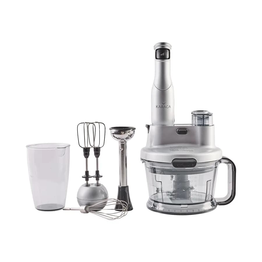 سرویس غذاساز 1500 وات نقره ای تریگر فلامینگو کاراجا 153.01.06.5116