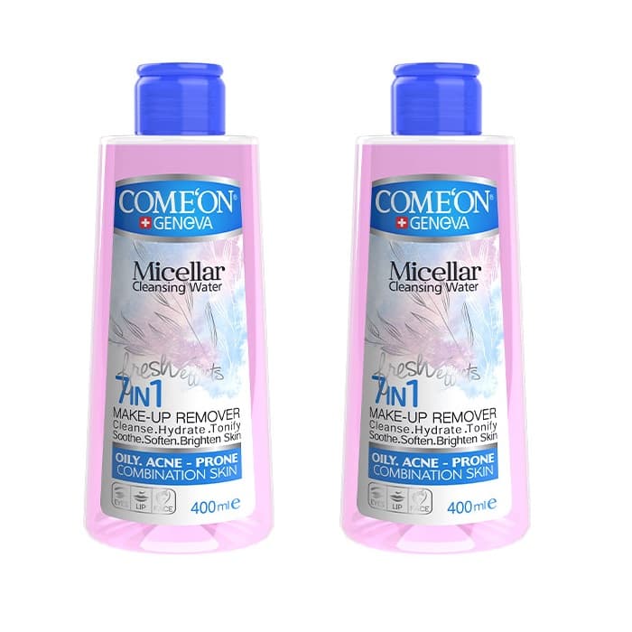 آب پاک کننده آرایش صورت کامان مدل COMBINATION حجم 400 میلی لیتر مجموعه 2 عددی