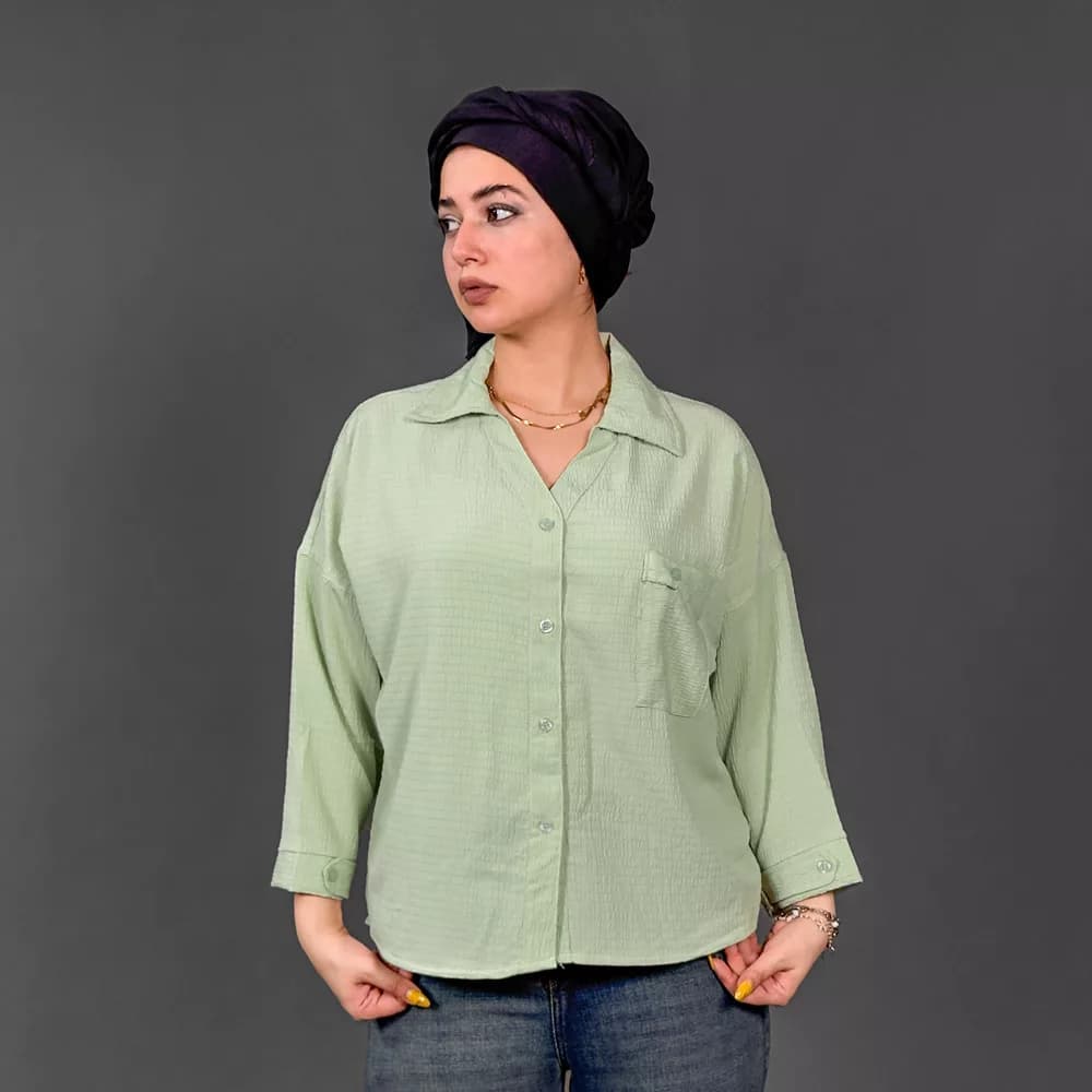 شومیز دخترانه تک جیب کد 29969 — تصویر ۴
