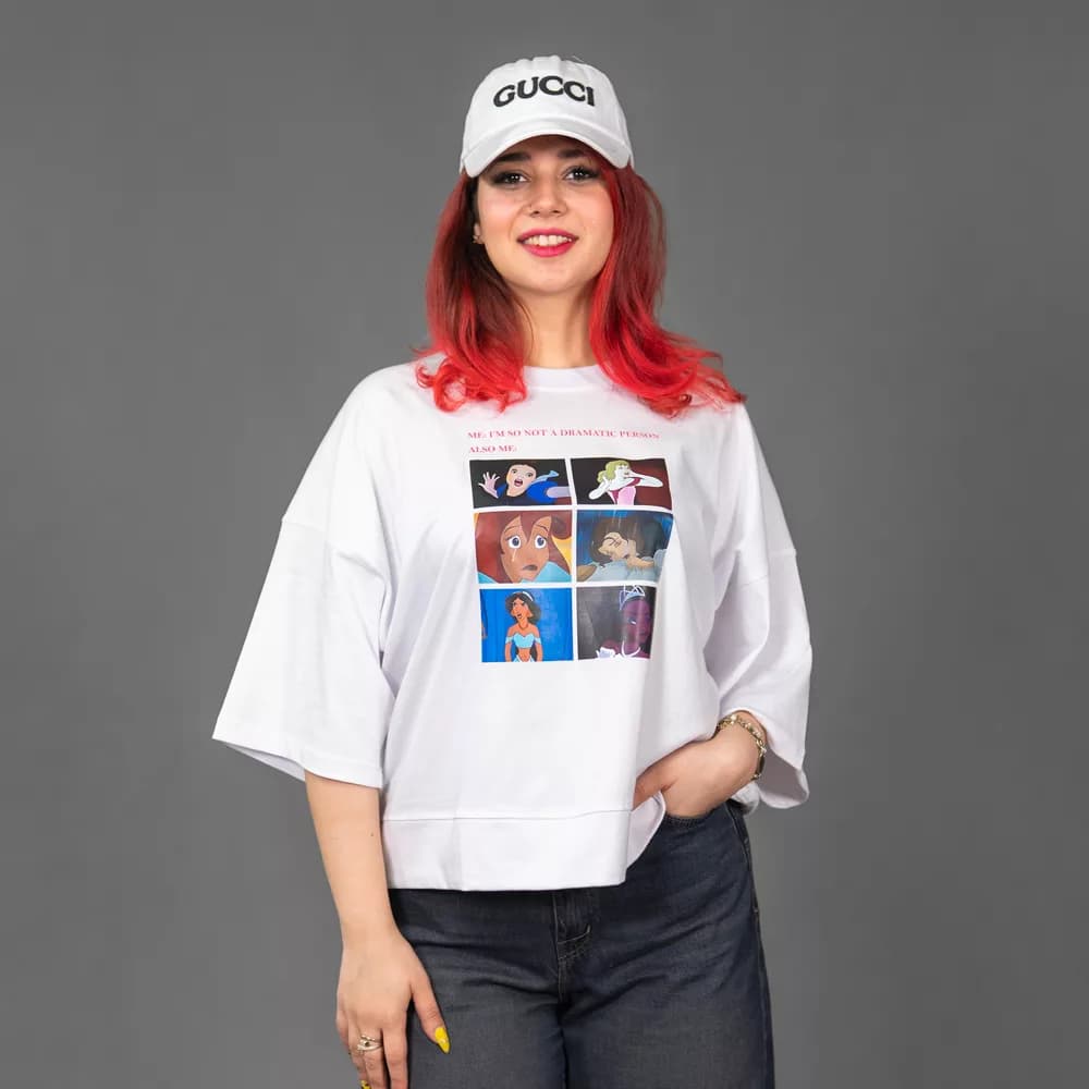 تیشرت باکسی دخترانه کد 29960