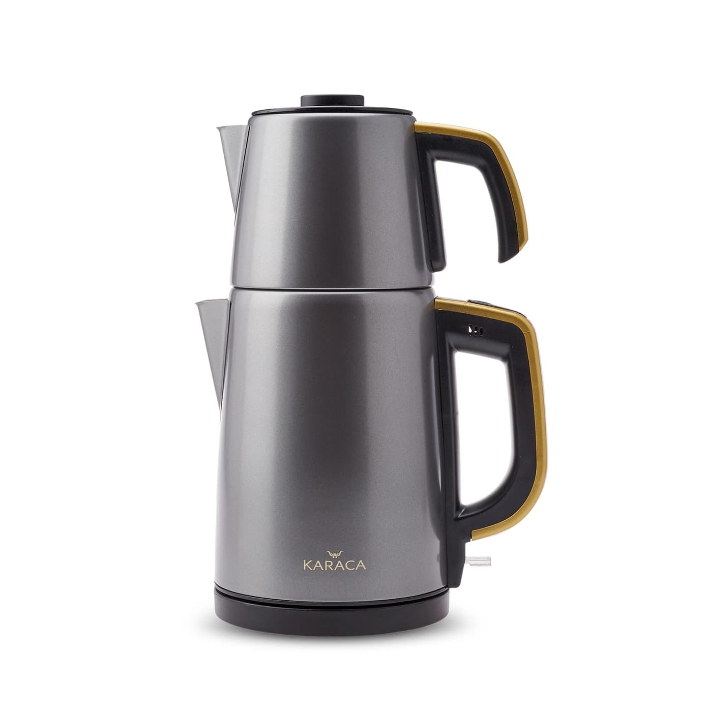 چاي ساز اتوماتیک برقی 1650 وات 0.9 + 1.8 لیتر طوسی رترو آنتراسیت کاراجا 153.03.06.4850