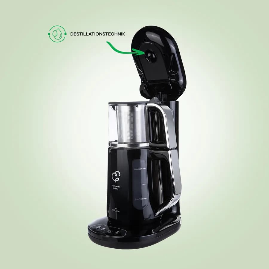 چاي ساز اتوماتیک برقی 2500 وات 0.8 + 1.5 لیتر مشکی چایشوور رباتیو کاراجا 153.03.06.4600 — تصویر ۵