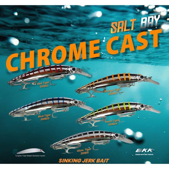 لور ماهیگیری اسپین آب شور Sensation Chrome Cast Tiger — تصویر ۳