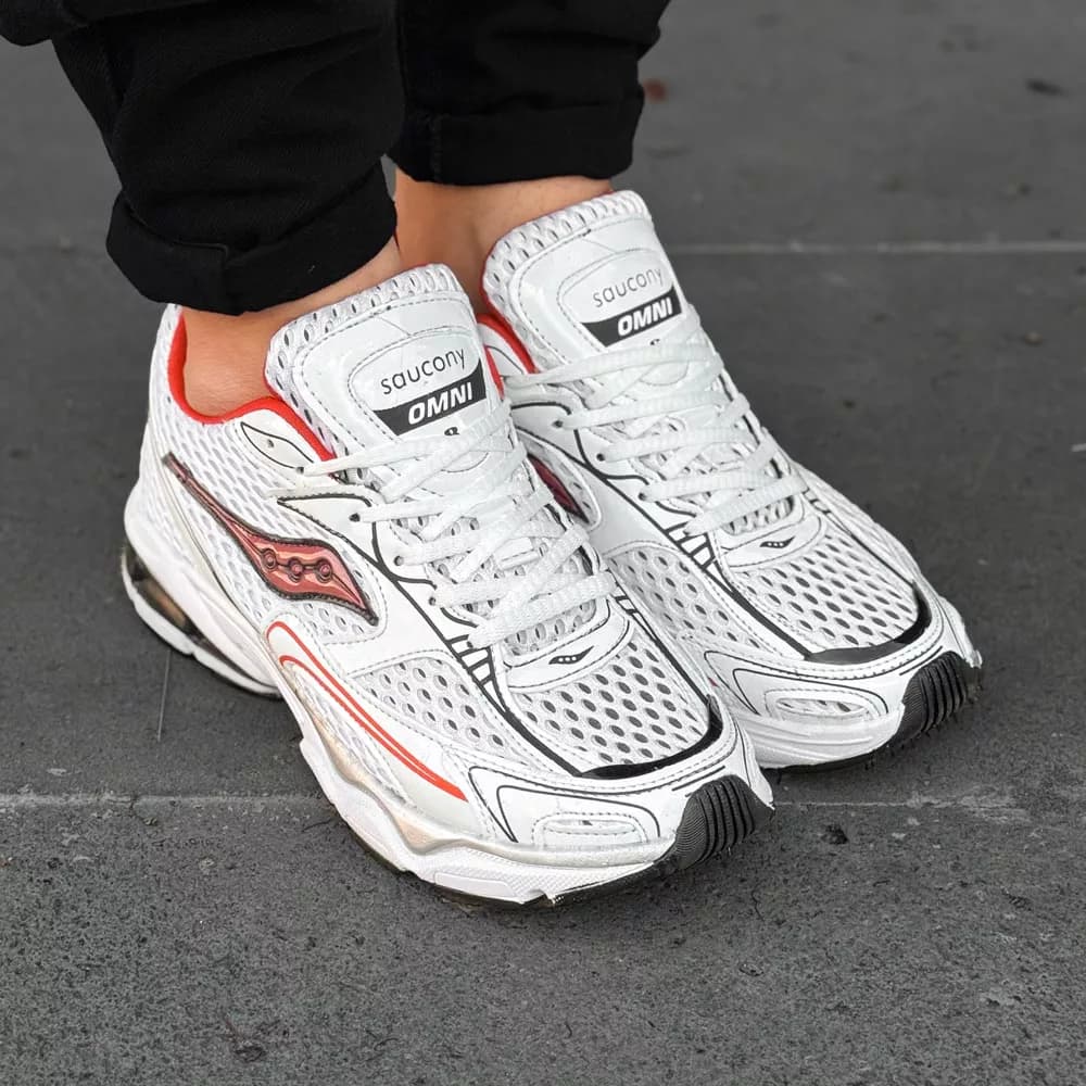 کتانی مردانه saucony سفید کد 29831 — تصویر ۵