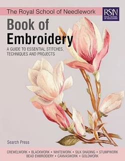 کتاب گلدوزی مدرسه سلطنتی سوزن دوزی؛ راهنمایی برای کوک های ضروری، تکنیکها و پروژهها