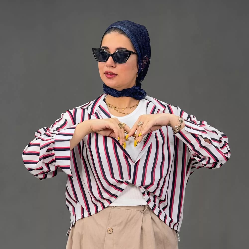 شومیز دخترانه جلو گره ای کد 29759 — تصویر ۴