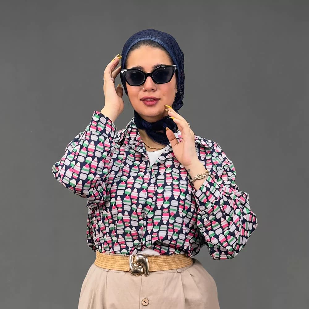 شومیز دخترانه جلو گره ای کد 29759 — تصویر ۷