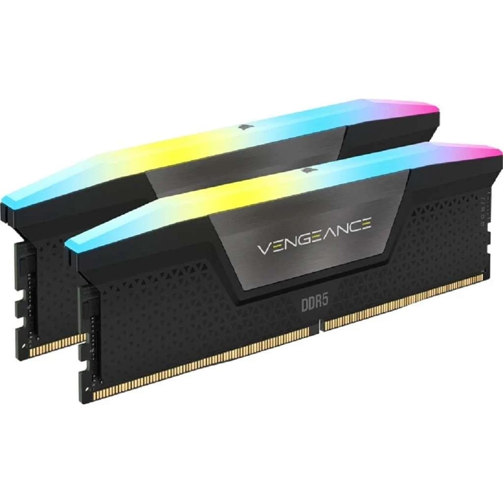 رم دو کاناله کورسیر Vengance RGB Black DDR5 32GB 6000Mhz CL36 (XMP)