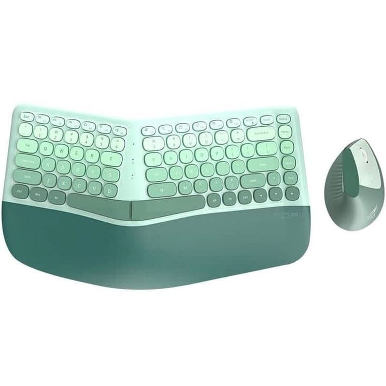 کیبورد و موس فانتزی بی سیم مافی مدل Bomi Green