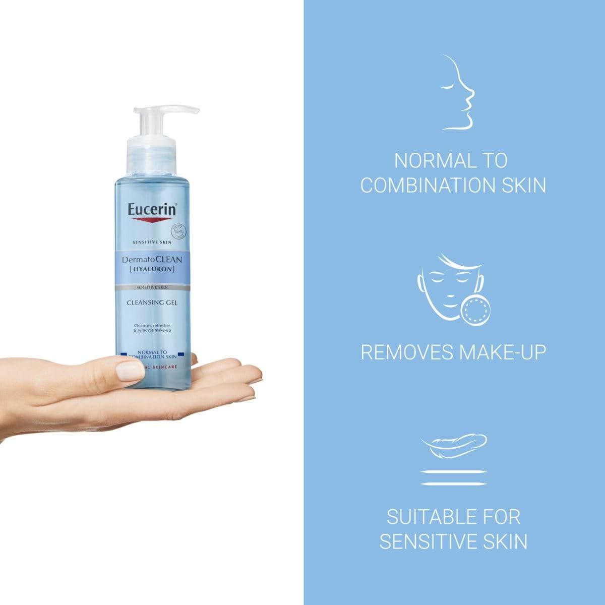 ژل شستشوی صورت هیالورونیک اوسرین Eucerin — تصویر ۲