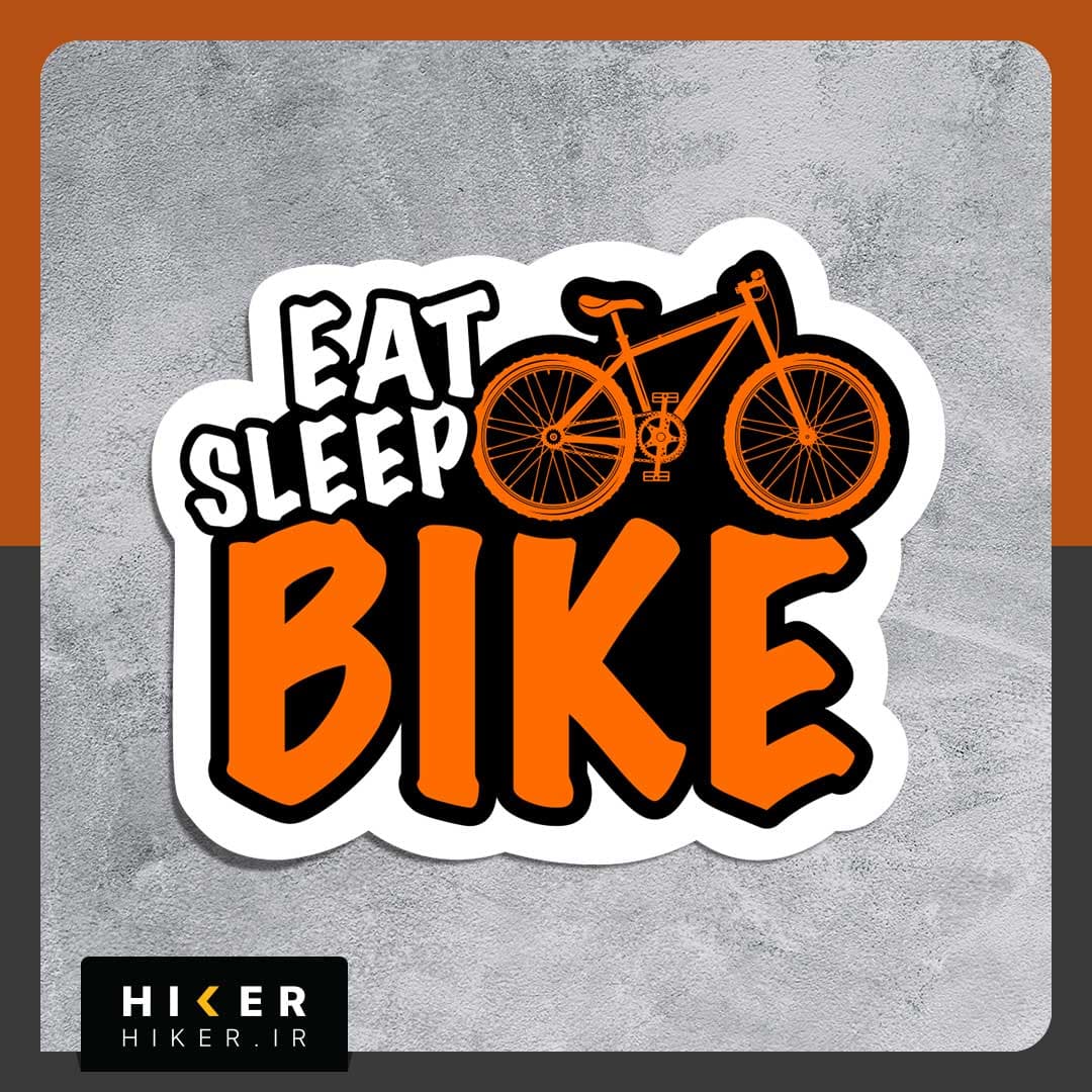 استیکر ۰۲۹۰ (Eat, Sleep, Bike)