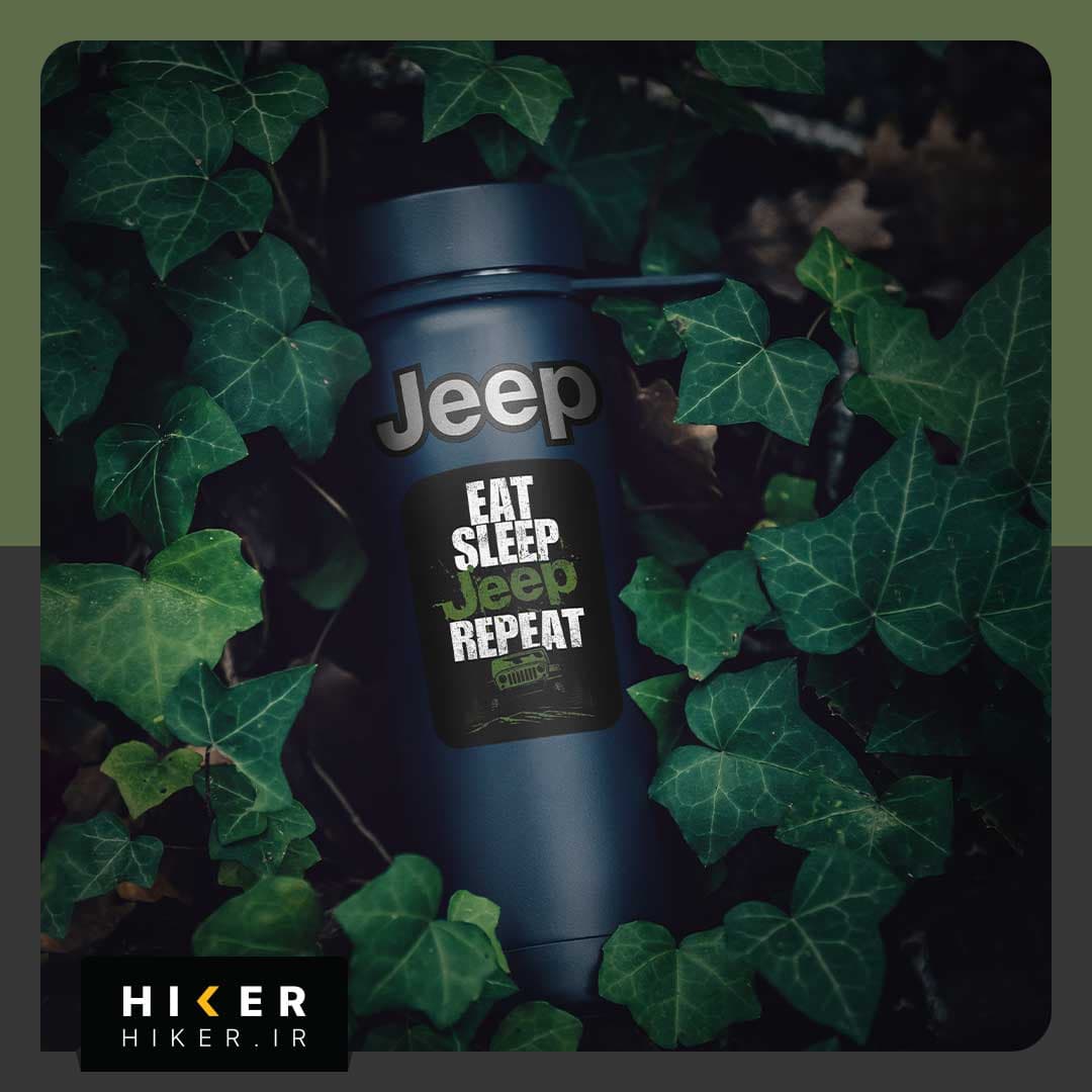 استیکر ۰۲۵۰ (Eat, Sleep, Jeep, Repeat) — تصویر ۳