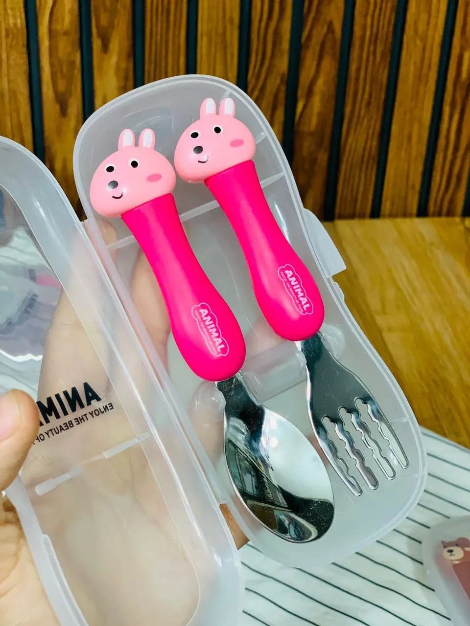 ست قاشق و چنگال فانتزی کودک طرح حیوانات — تصویر ۳