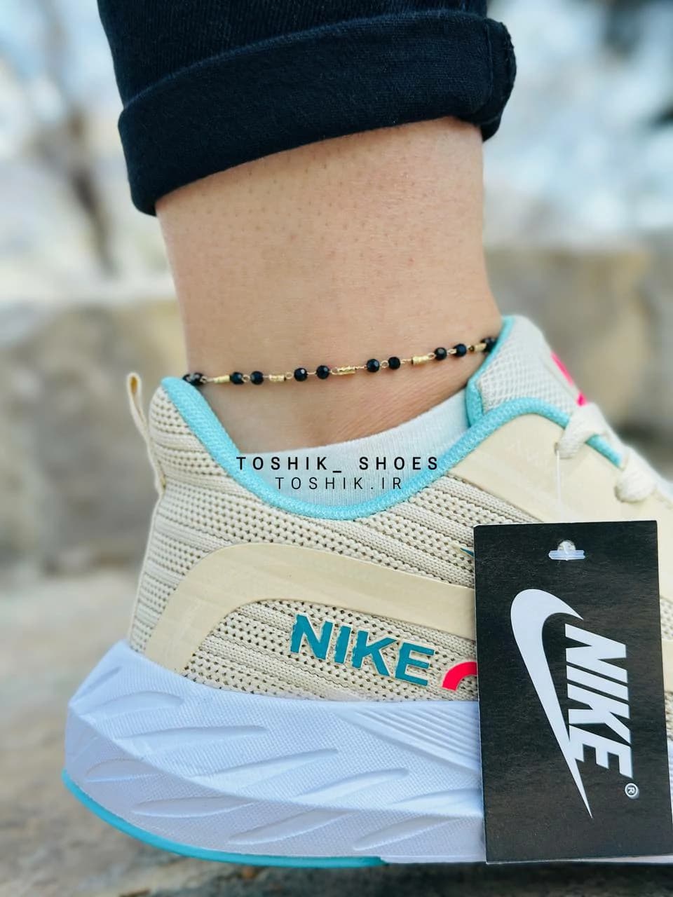 کفش نایک زوم zoom رنگ کرم — تصویر ۶