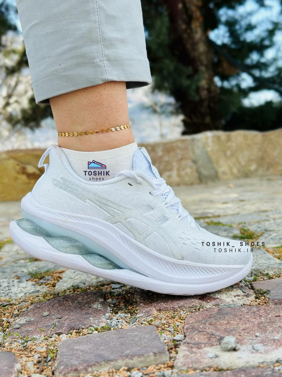 کفش اسیکس ژل کینسی مکس Asics GEL-KINSEI MAX سفید — تصویر ۸