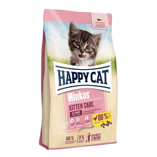 غذای گربه هپی کت مینکاس کیتن – Happy Cat Minkas Kitten Care Poultry