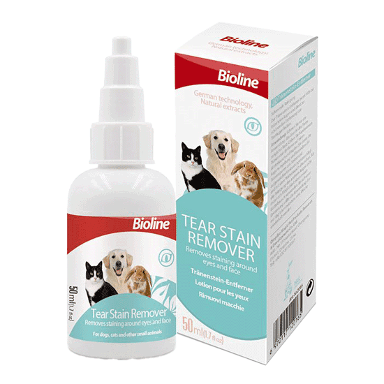 قطره دور چشم سگ و گربه بایولاین – Bioline Tearstain Remover
