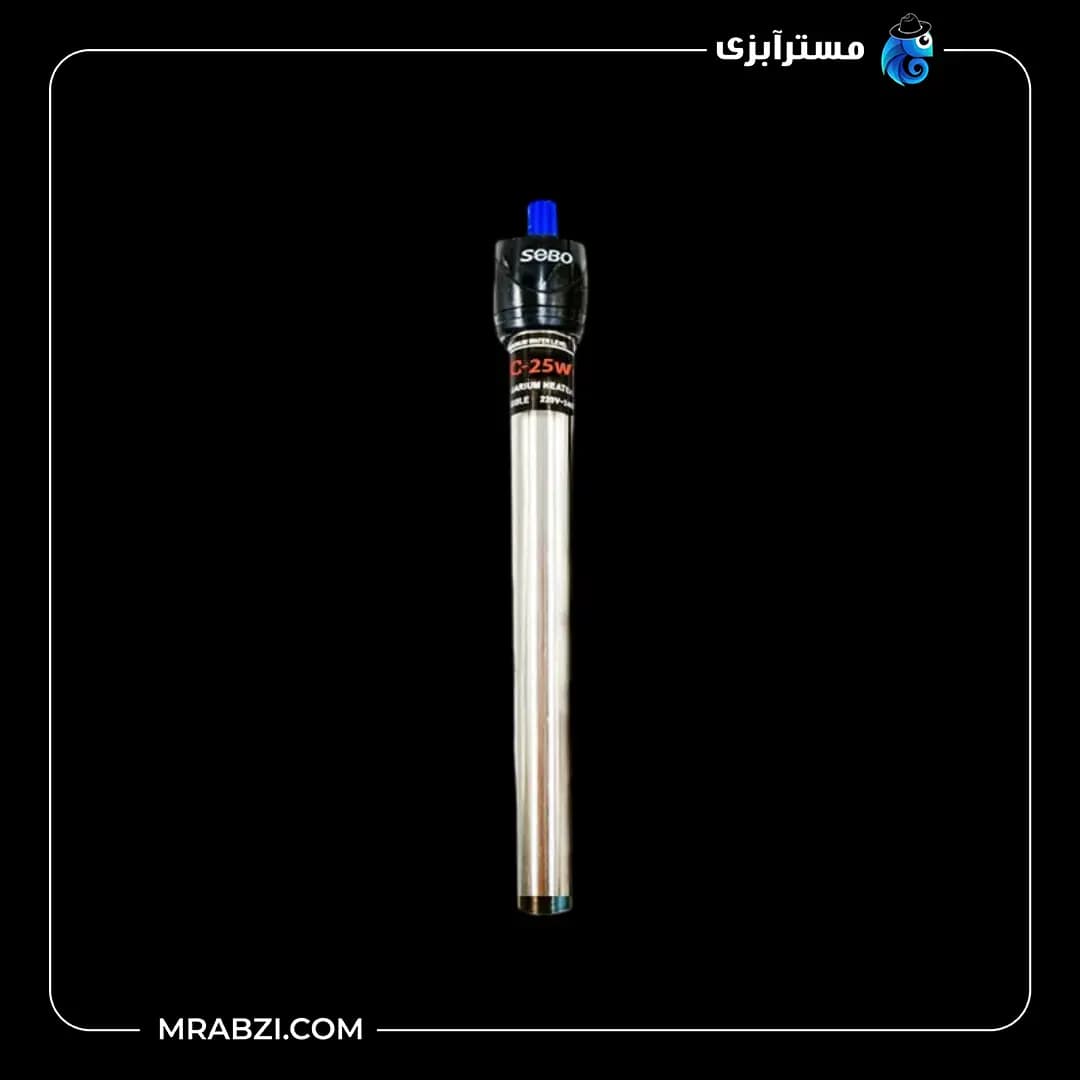 بخاری آکواریوم استیل سری304 سوبو توان 25 وات — تصویر ۲