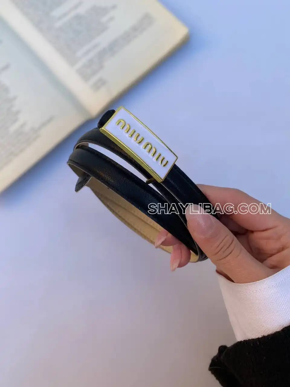 کمربند مینیمال 1/5 سانتی زنانه مدل میو — تصویر ۴