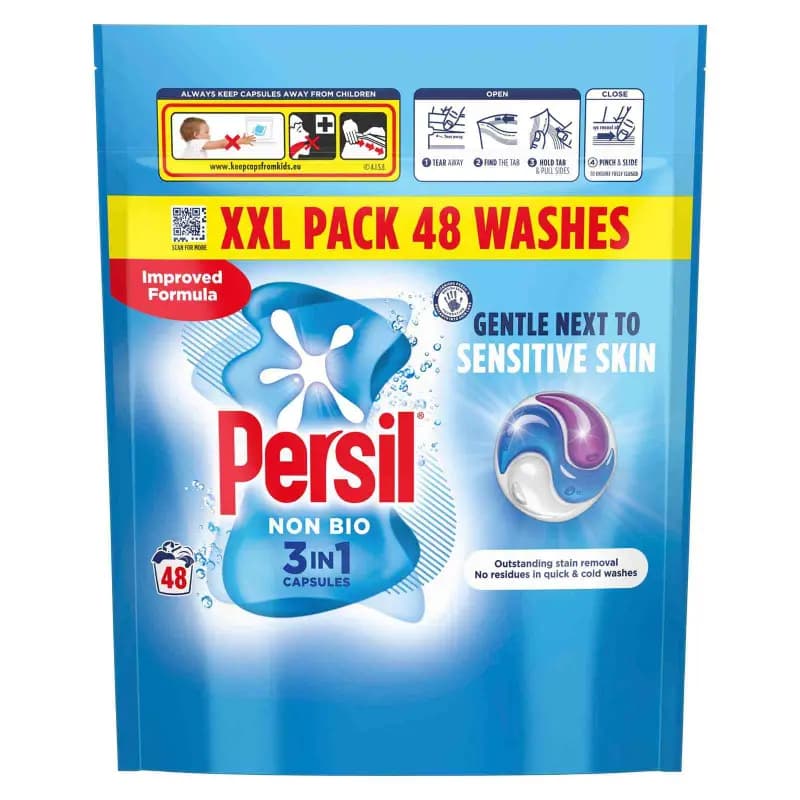 قرص ماشین لباسشویی پرسیل Persil مدل Non Bio مخصوص پوست‌های حساس