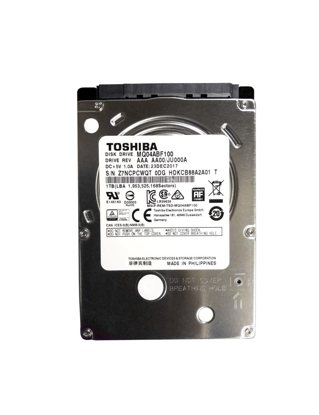 هارد لپ تاپ 1 ترابایت Toshiba مدل MQ04ABF100