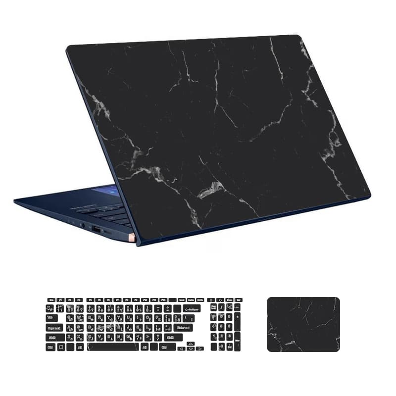اسکین لپ تاپ طرح Marble کد 113 به همراه استیکر کیبورد
