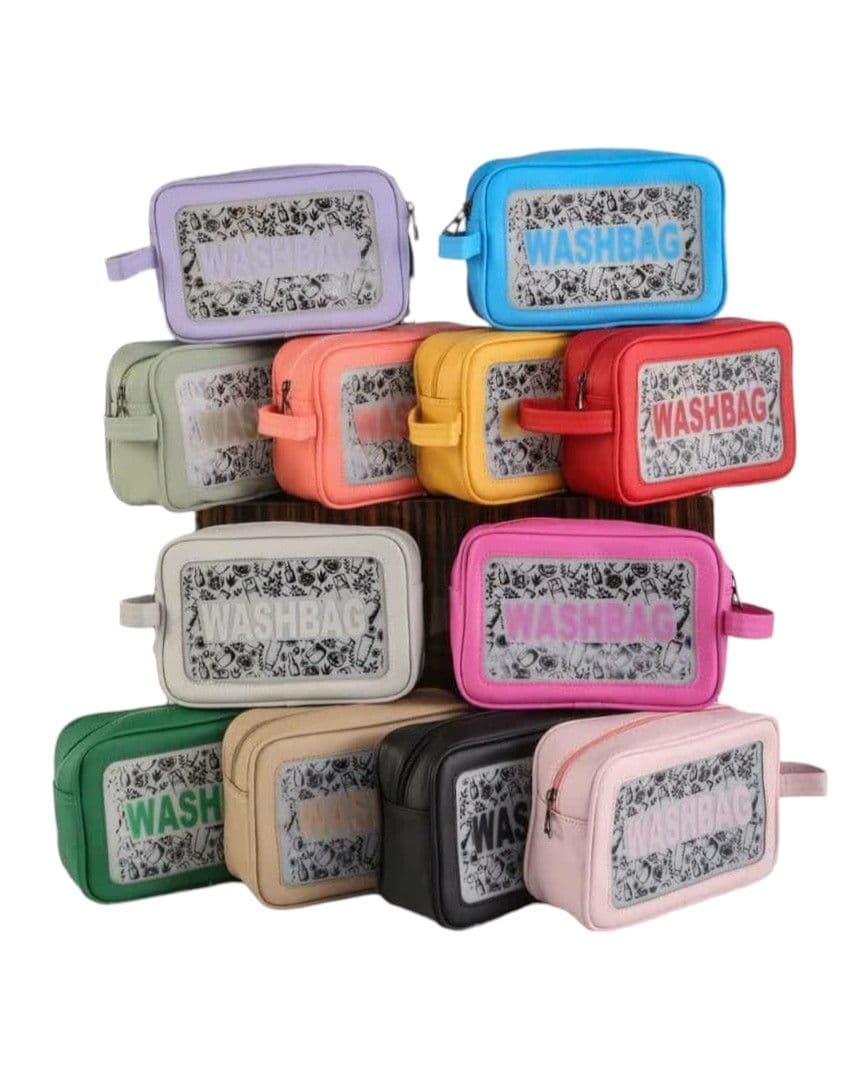 کیف واش بگ طرح‌دار دسته جانبی ابعاد 7*14*20 (Washbag)