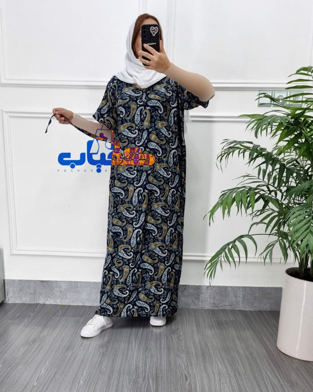 پیراهن ساحلی نخی خارجی مادربزرگی _کد2289 — تصویر ۶