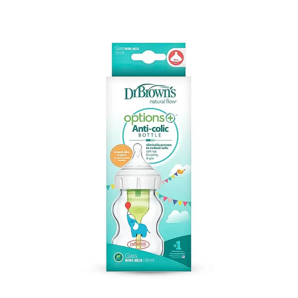 شیشه شیر پیرکس 150 میل طرح فیل آپشن پلاس دکتر براون Dr Browns — تصویر ۳