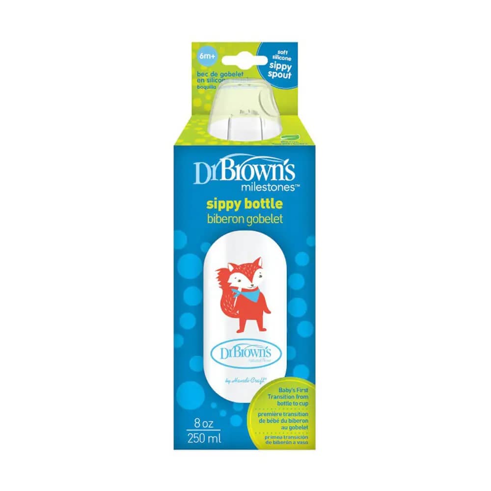 لیوان آبمیوه خوری 250 میل باریک طرح روباه دکتر براون Dr Browns — تصویر ۳