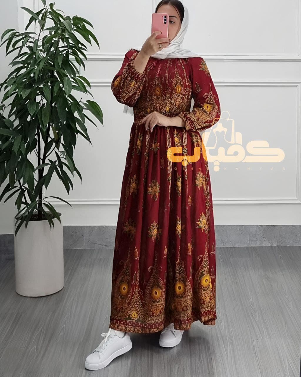 پیراهن ساحلی کریشه طلاکوب هندی/کد2192 — تصویر ۲