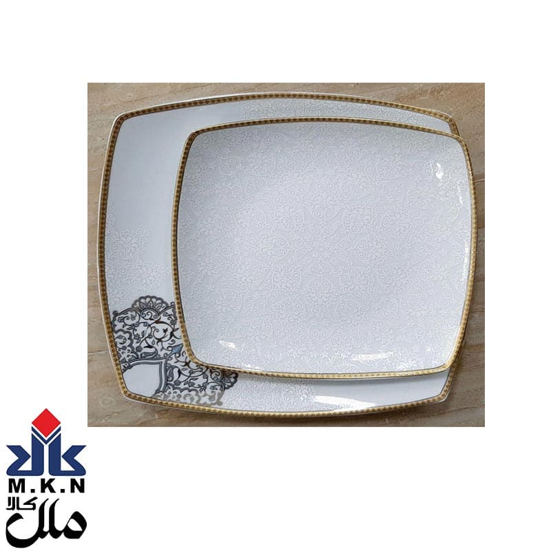 سرویس غذاخوری 30 پارچه چهار گوش مدل نارنیا