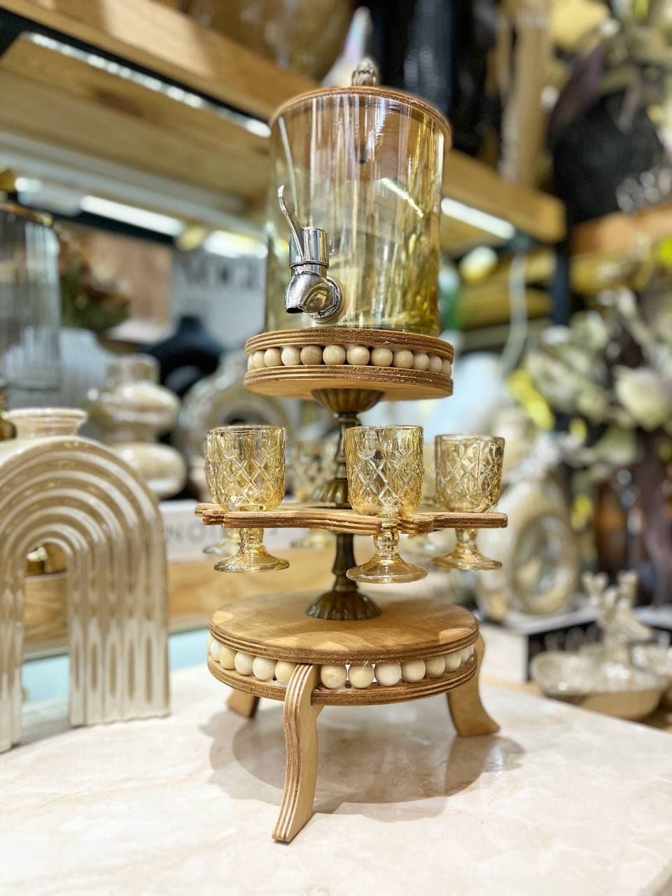 کلمن چوبی و شیشه ای همراه شات