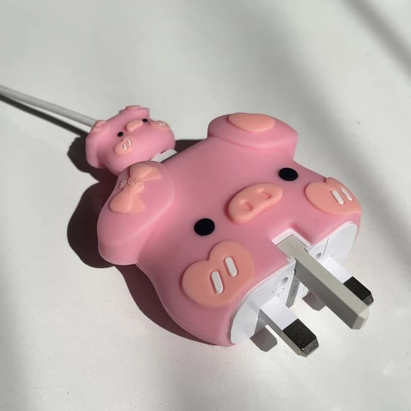محافظ کابل وال کیس طرح Pig به همراه محافظ شارژر دیواری 25 وات سامسونگ مجموعه 4 عددی — تصویر ۲