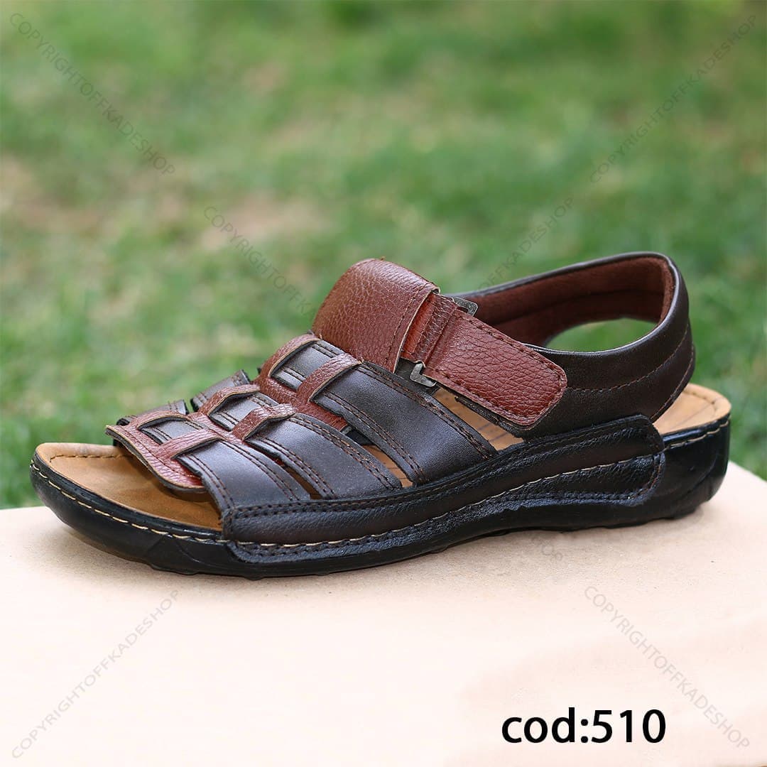 صندل مردانه قهوه ای- مشکی – کد 510