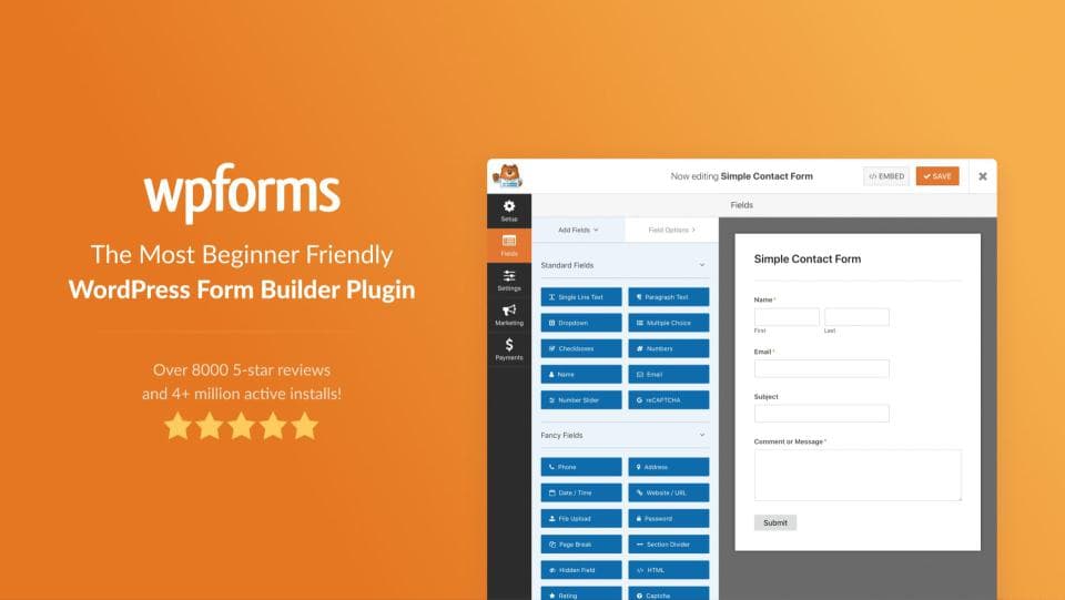 افزونه WPForms Pro ساخت فرم حرفه ای وردپرس فرم + افزودنی ها 1.8.9 — تصویر ۵