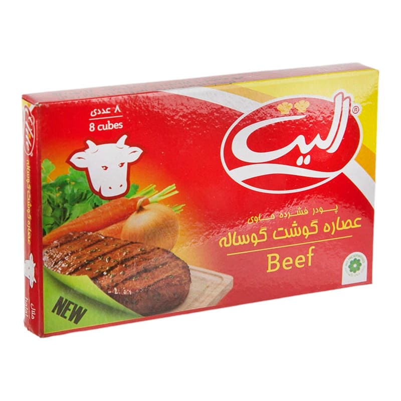 عصاره گوشت گوساله 80 گرمی جعبه 8 عددی الیت